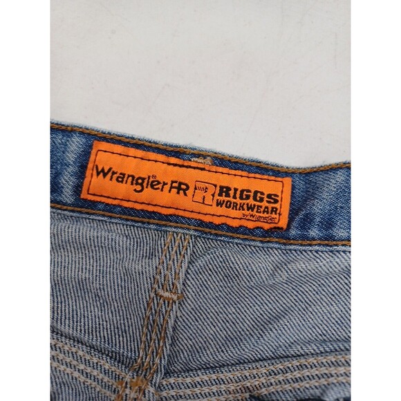 WRANGLER FR RIGGS WORKWEAR Jeans 38 X 36 FLAME RESISTANT DISTRESSED Destroyed - Picture 8 of 10